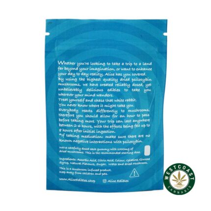 Alice Mushroom Gummy - Blue Raspberry 1000mg - West Coast Cannabis