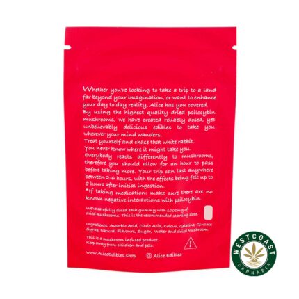 Alice Mushroom Gummy - Cherry 1000mg - West Coast Cannabis