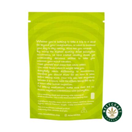 Alice Mushroom Gummy - Green Apple 2500mg - West Coast Cannabis