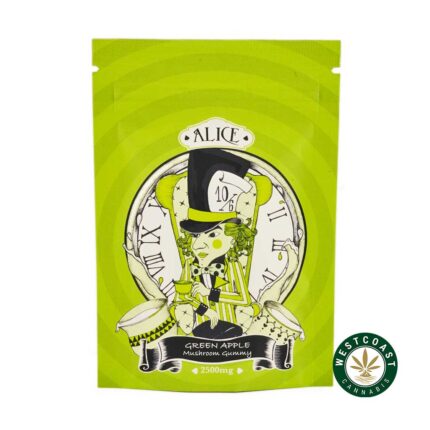 Alice Mushroom Gummy - Green Apple 2500mg - West Coast Cannabis