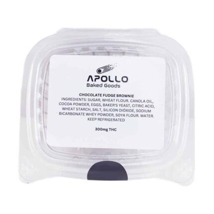 Apollo Baked Goods - Chocolate Fudge Brownie - 300mg THC - West Coast Cannabis