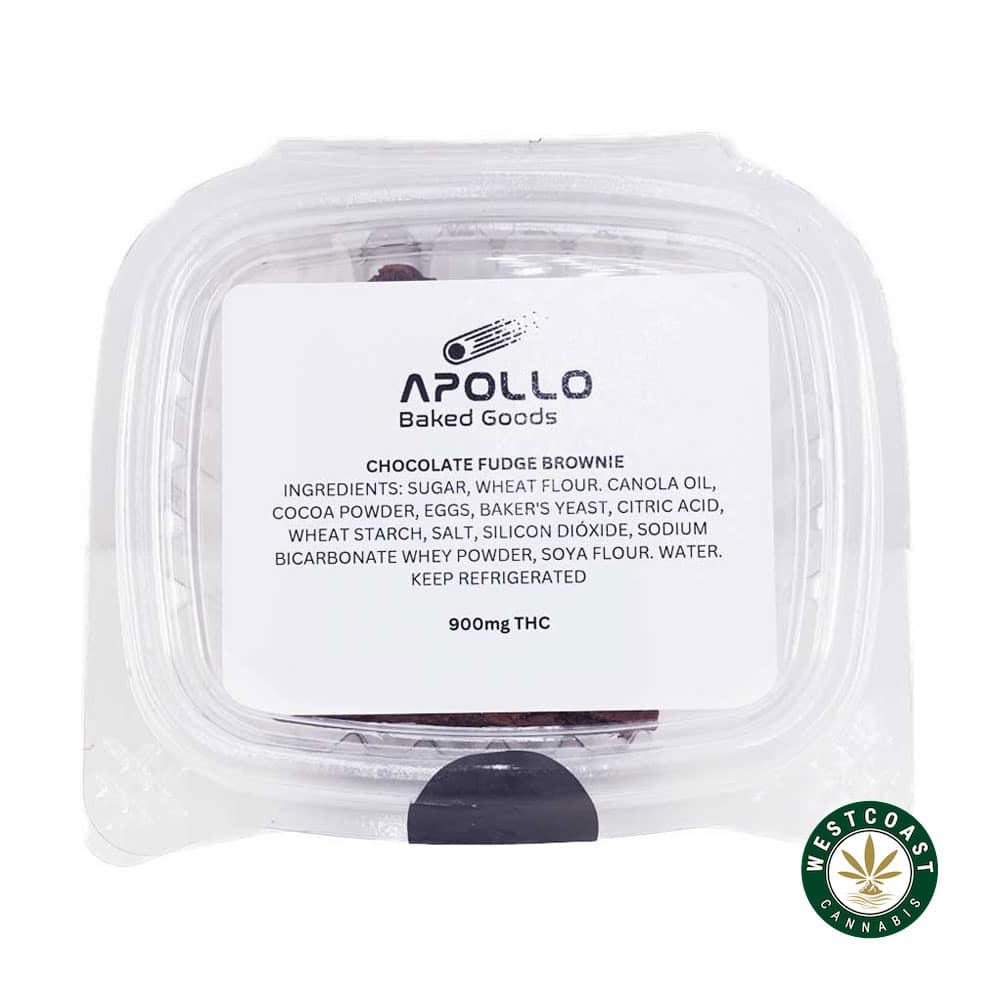 Apollo Baked Goods - Chocolate Fudge Brownie - 900mg THC - West Coast Cannabis Apollo Baked Goods - Chocolate Fudge Brownie - 900mg THC - West Coast Cannabis