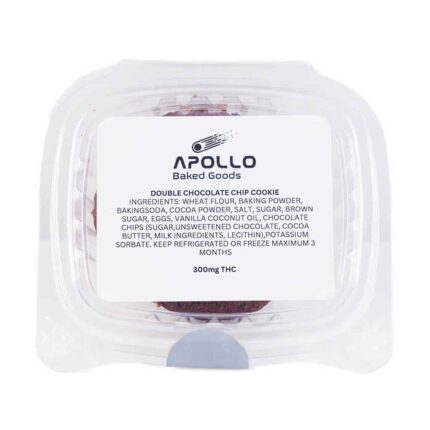 Apollo Baked Goods - Double Chocolate Chip Cookies - 300mg THC - West Coast Cannabis
