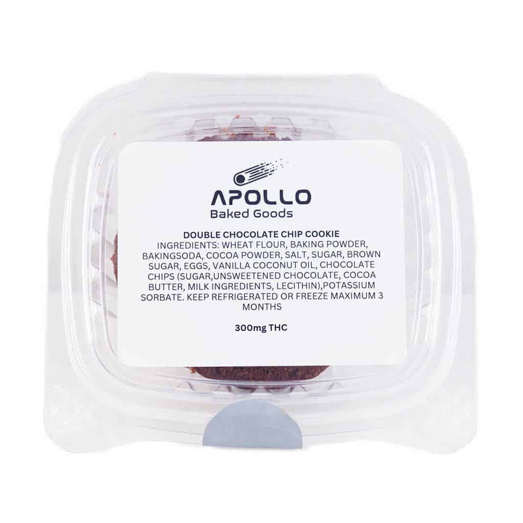 Apollo Baked Goods - Double Chocolate Chip Cookies - 300mg THC - West Coast Cannabis Apollo Baked Goods - Double Chocolate Chip Cookies - 300mg THC - West Coast Cannabis