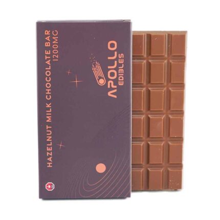 Apollo Edible Chocolates - Hazelnut Milk Chocolate Bar - 1200MG THC - West Coast Cannabis
