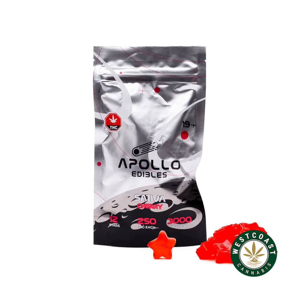 Apollo Edibles - Cherry Shooting Stars 3000mg THC Sativa - West Coast Cannabis Apollo Edibles - Cherry Shooting Stars 3000mg THC Sativa - West Coast Cannabis