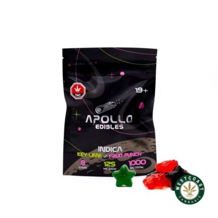 Apollo Edibles - Key Lime/Fruit Punch Shooting Stars 1000mg THC Indica - West Coast Cannabis