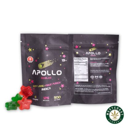 Apollo Edibles - Key Lime/Fruit Punch Shooting Stars 500mg THC Indica - West Coast Cannabis