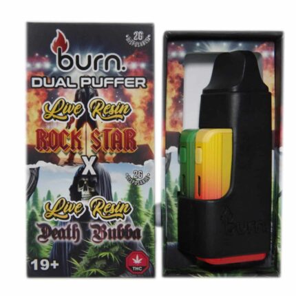Burn Extracts - Dual 2 Gram Puffer – Live Resin Rockstar x Live Resin Death Bubba (2 Grams + 2 Gram) - West Coast Cannabis