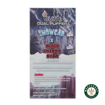 Burn Extracts - Dual 3 Gram Puffer – Snowcap x Black Cherry Soda (3 Grams + 3 Gram) - West Coast Cannabis