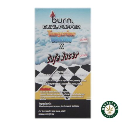 Burn Extracts - Dual 3 Gram Puffer – Tangerine Dream + Cafe Racer (3 Grams + 3 Gram) - West Coast Cannabis