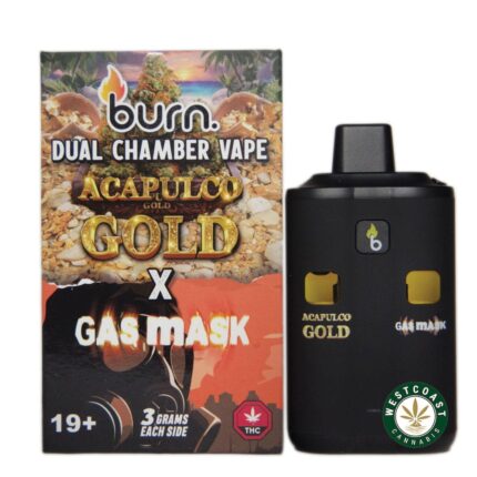 Burn Extracts - Dual Chamber Disposable Vape - Acapulco Gold + Gas Mask (3+3 Gram) - West Coast Cannabis
