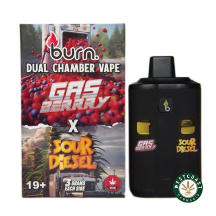 Burn Extracts - Dual Chamber Disposable Vape - Gas Berry + Sour Diesel (3+3 Gram) - West Coast Cannabis