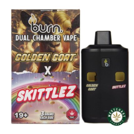 Burn Extracts - Dual Chamber Disposable Vape - Golden Goat + Skittlez (3+3 Gram) - West Coast Cannabis