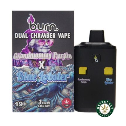 Burn Extracts - Dual Chamber Disposable Vape - Grandmommy Purple + Blue Lobster (3+3 Gram) - West Coast Cannabis