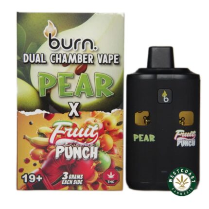 Burn Extracts - Dual Chamber Disposable Vape - Pear + Fruit Punch (3+3 Gram) - West Coast Cannabis