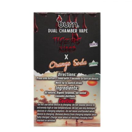 Burn Extracts - Dual Chamber Disposable Vape - Tiger Blood + Orange Soda (3+3 Gram) - West Coast Cannabis