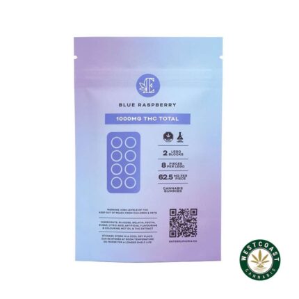 Euphoria Cannabis - Blue Raspberry Gummies 1000mg THC - West Coast Cannabis