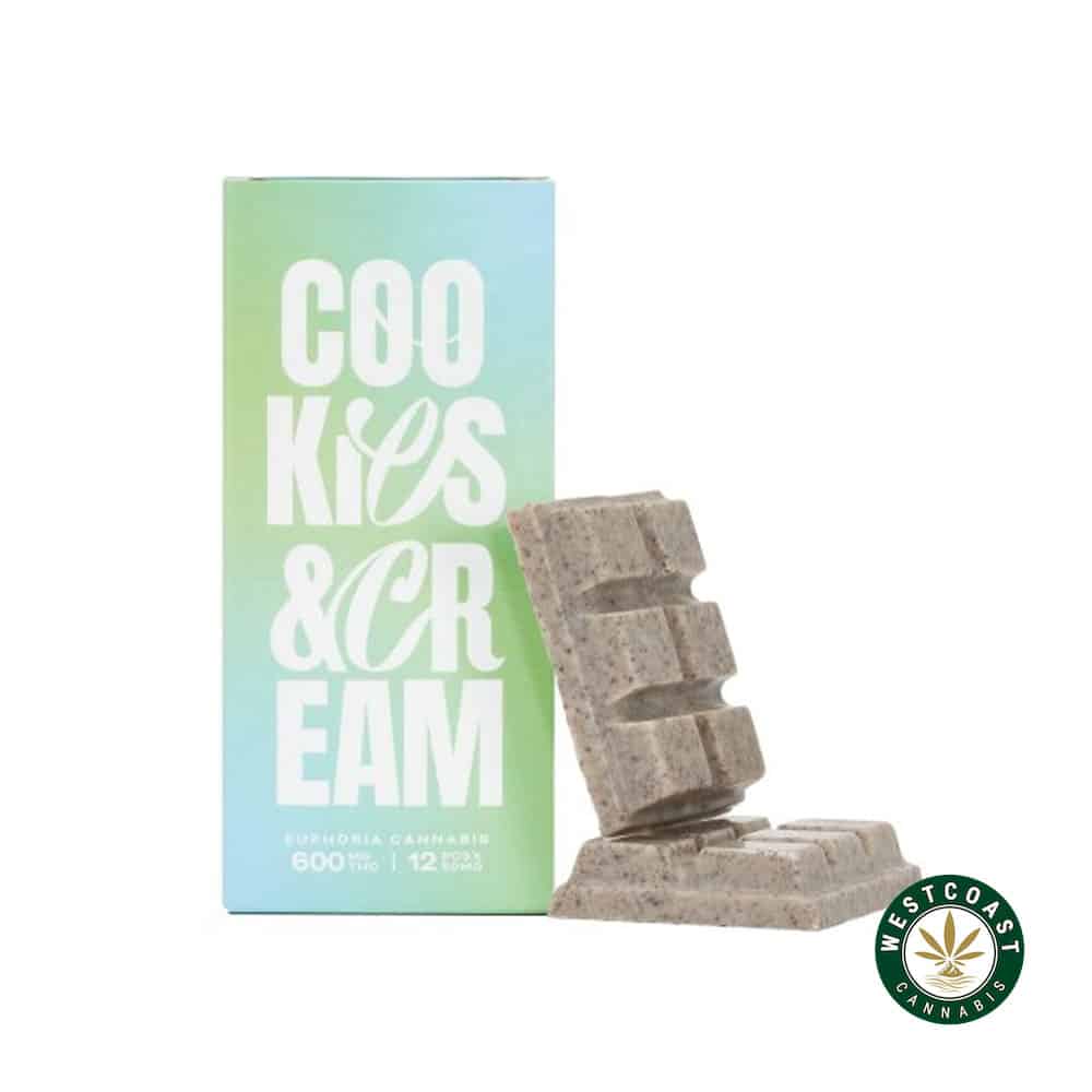 Euphoria Cannabis – Cookies & Cream THC 600MG - West Coast Cannabis Euphoria Cannabis – Cookies & Cream THC 600MG - West Coast Cannabis
