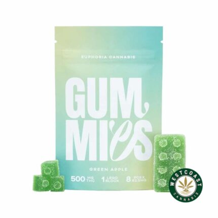 Euphoria Cannabis - Green Apple Gummies 500mg THC - West Coast Cannabis