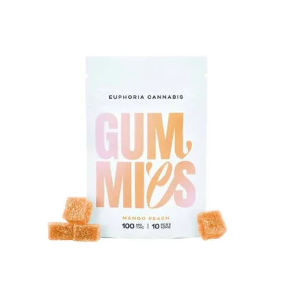 Euphoria Cannabis - Mango Peach Gummies 100mg THC - West Coast Cannabis