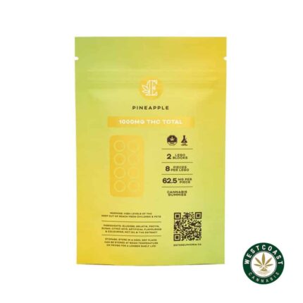Euphoria Cannabis - Pineapple Gummies 1000mg THC - West Coast Cannabis
