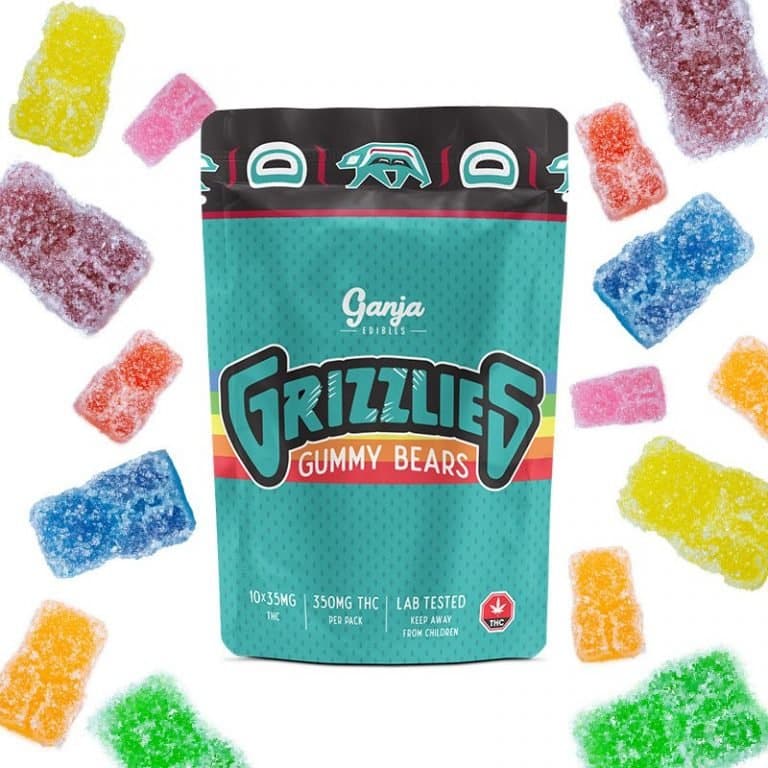 Ganja Edibles - Grizzlies Sour Gummy Bears 350mg THC - West Coast Cannabis Ganja Edibles - Grizzlies Sour Gummy Bears 350mg THC - West Coast Cannabis