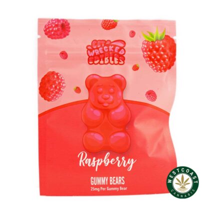 Get Wrecked Edibles - Raspberry Gummy Bears 300mg THC - West Coast Cannabis
