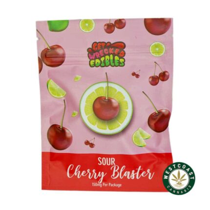 Get Wrecked Edibles - Sour Cherry Blaster 300mg THC - West Coast Cannabis