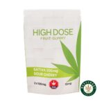 High Dose Fruit Gummy - Sour Cherry 200mg THC (Sativa) - West Coast Cannabis