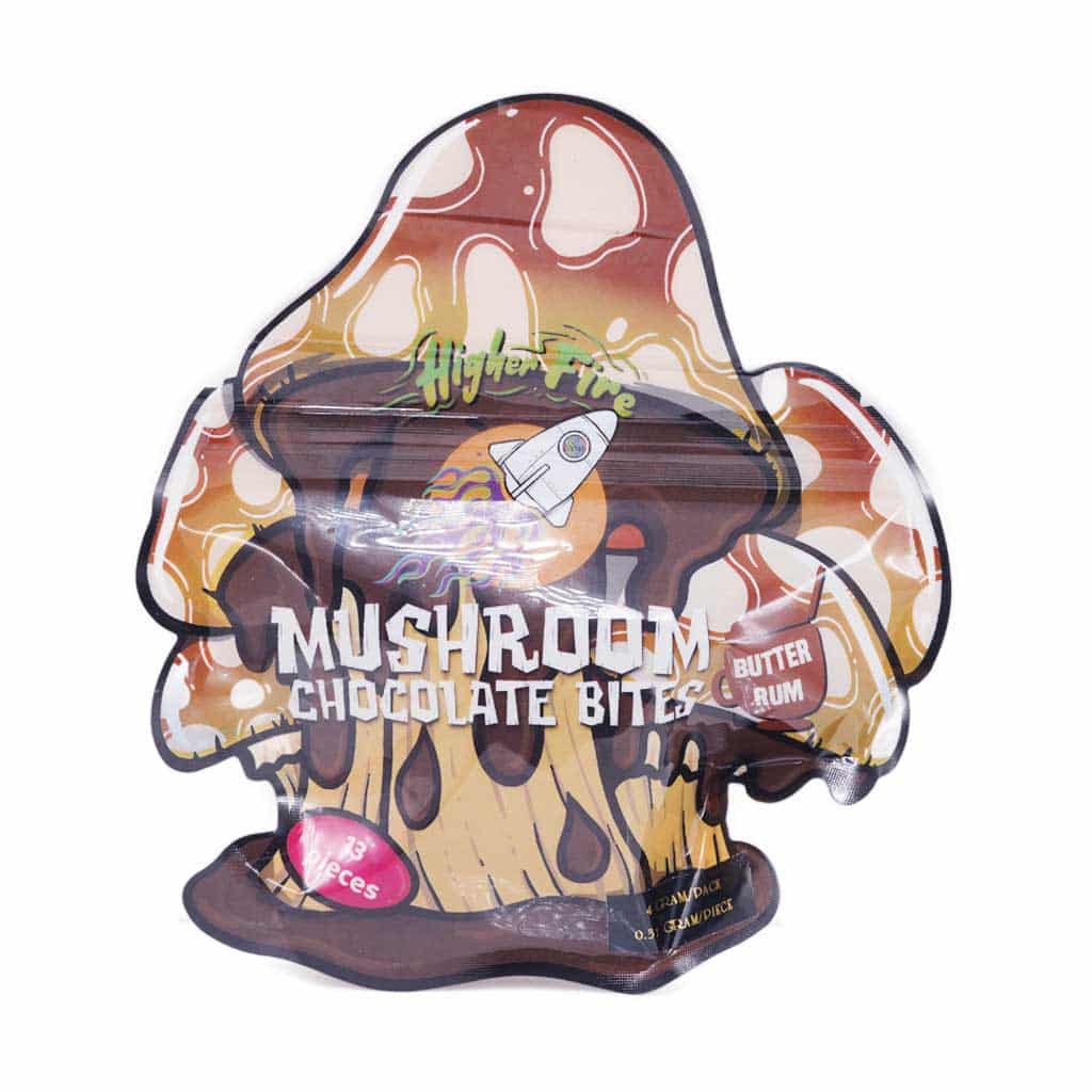 Higher Fire Extract - Mushroom Chocolate Bites - Butter Rum 4000mg - West Coast Cannabis Higher Fire Extract - Mushroom Chocolate Bites - Butter Rum 4000mg - West Coast Cannabis