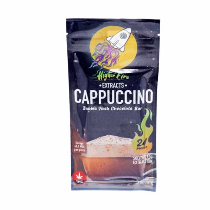 Higher Fire Extracts - Bubble Hash Chocolate Bar - Cappuccino 1000mg THC - West Coast Cannabis