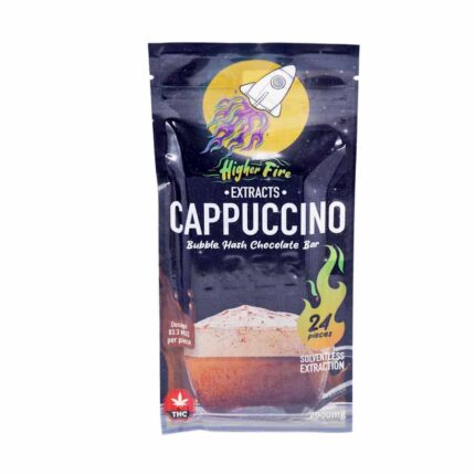 Higher Fire Extracts - Bubble Hash Chocolate Bar - Cappuccino 2000mg THC - West Coast Cannabis