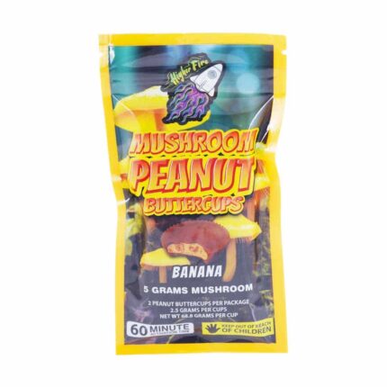 Higher Fire Extracts - Mushroom Peanut butter Chocolate Cups - Banana 5000MG - West Coast Cannabis