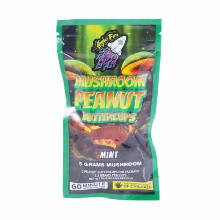 Higher Fire Extracts - Mushroom Peanut butter Chocolate Cups - Mint 5000MG - West Coast Cannabis