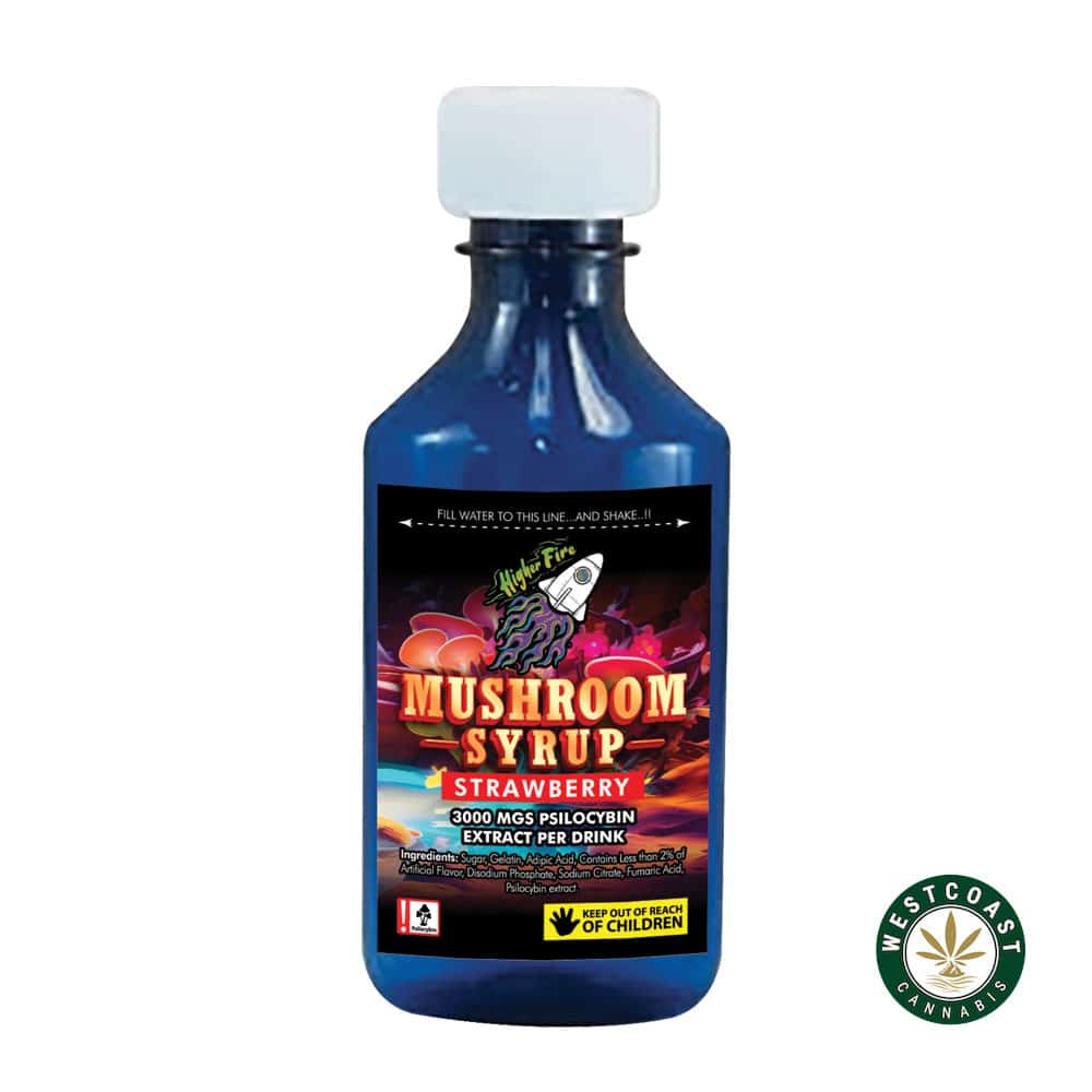 Higher Fire Extracts – Mushroom Syrup - Strawberry 3000mg Psilocybin - West Coast Cannabis Higher Fire Extracts – Mushroom Syrup - Strawberry 3000mg Psilocybin - West Coast Cannabis