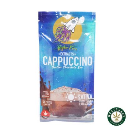 Higher Fire Extracts - Shatter Chocolate Bar - Cappuccino 1000mg THC (Sativa) - West Coast Cannabis