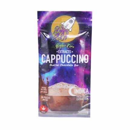 Higher Fire Extracts - Shatter Chocolate Bar - Cappuccino 2000mg THC (Indica) - West Coast Cannabis