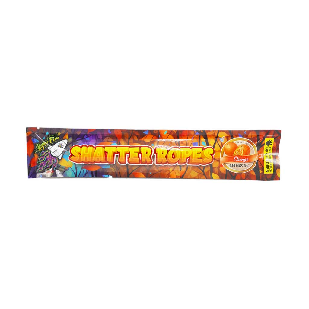 Higher Fire Extracts - Shatter Ropes - Orange 650MG THC - West Coast Cannabis Higher Fire Extracts - Shatter Ropes - Orange 650MG THC - West Coast Cannabis