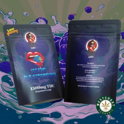 Mama Anne's Edibles - Blue Raspberry Gummy - 1500mg THC - West Coast Cannabis