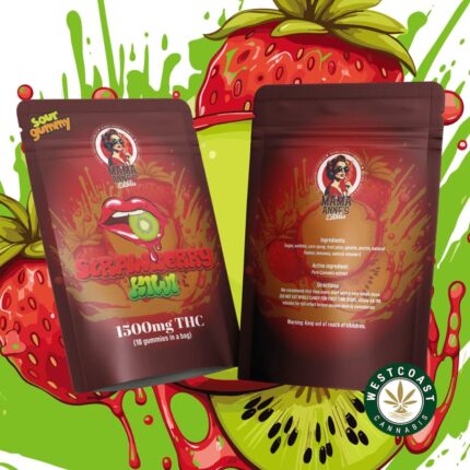 Mama Anne's Edibles - Strawberry Kiwi Gummy - 1500mg THC - West Coast Cannabis