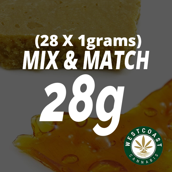 Multi Pack (Budder, Live Resin, Shatter, Crumble, Wax, Caviar) - 28g - 28 x 1g - West Coast Cannabis Multi Pack (Budder, Live Resin, Shatter, Crumble, Wax, Caviar) - 28g - 28 x 1g - West Coast Cannabis
