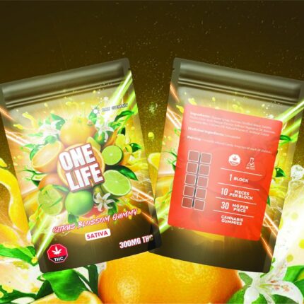 One Life Edibles - Citrus Blossom Gummy - 300mg THC (Sativa) - West Coast Cannabis