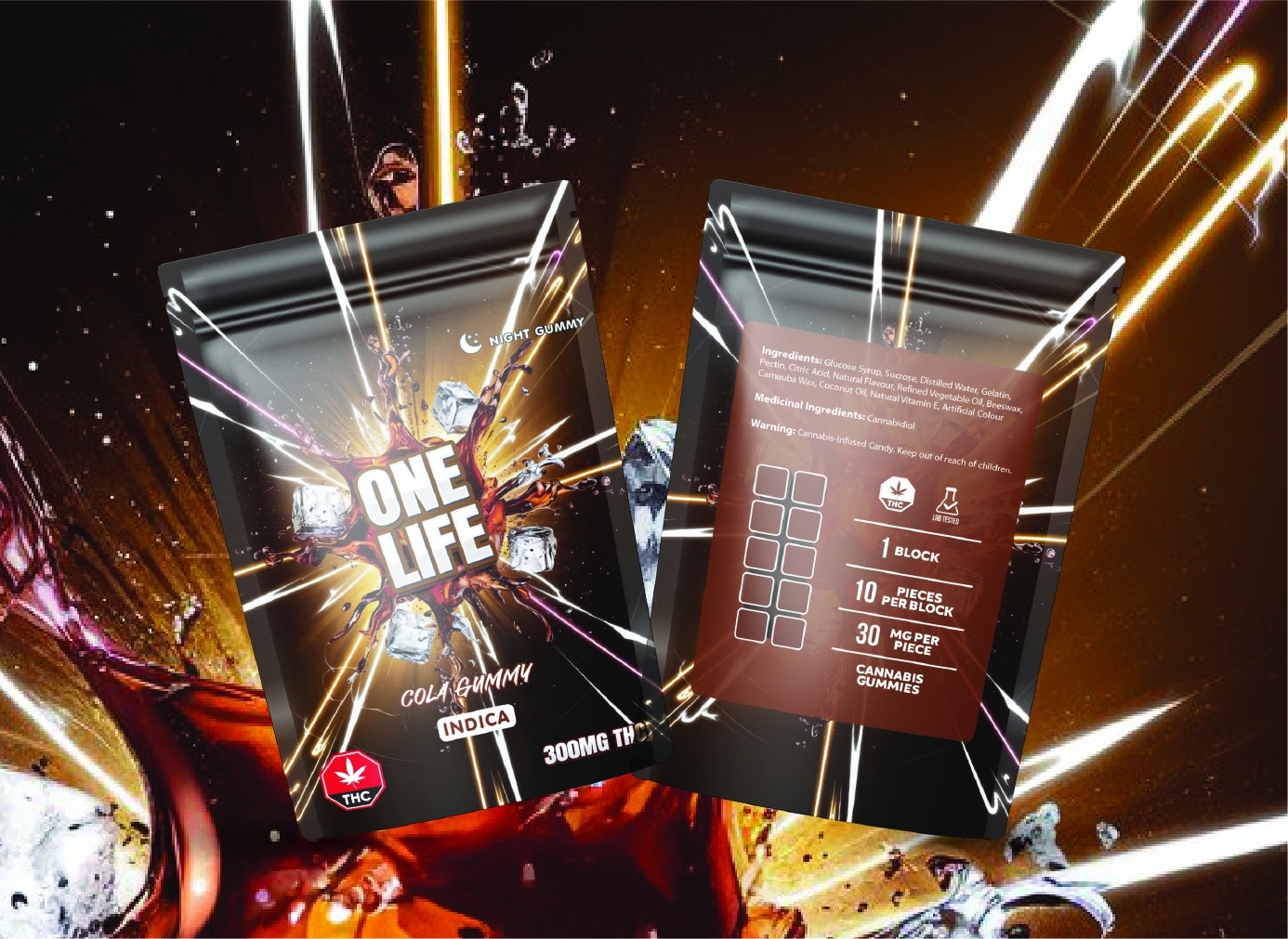 One Life Edibles - Cola Gummy - 300mg THC (Indica) - West Coast Cannabis One Life Edibles - Cola Gummy - 300mg THC (Indica) - West Coast Cannabis