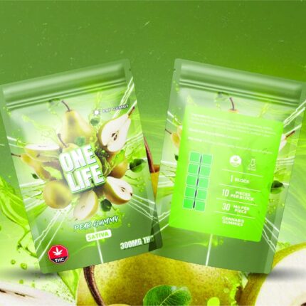 One Life Edibles - Pear Gummy - 300mg THC (Sativa) - West Coast Cannabis
