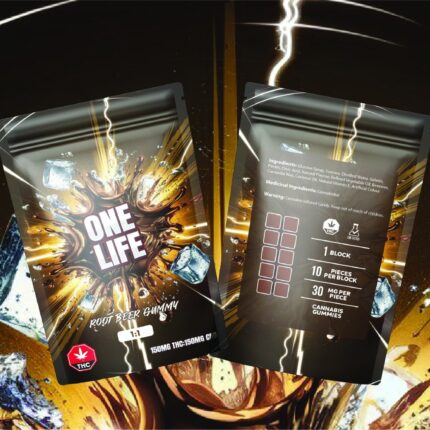 One Life Edibles - Root Beer Gummy - 150mg THC + 150mg CBD - West Coast Cannabis