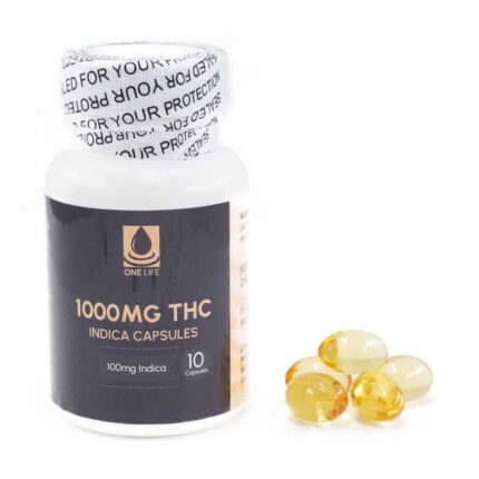 One Life Soft Gel Capsules - 1000mg THC (Indica) - West Coast Cannabis