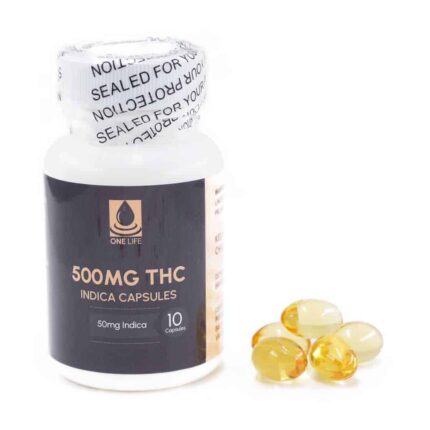 One Life Soft Gel Capsules - 500mg THC (Indica) - West Coast Cannabis