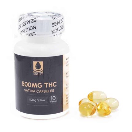 One Life Soft Gel Capsules - 500mg THC (Sativa) - West Coast Cannabis