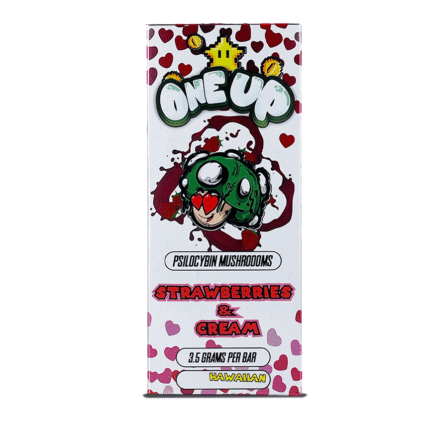 One Up - Psilocybin Mushrooms - Strawberry and Cream 3.5G Chocolate - West Coast Cannabis